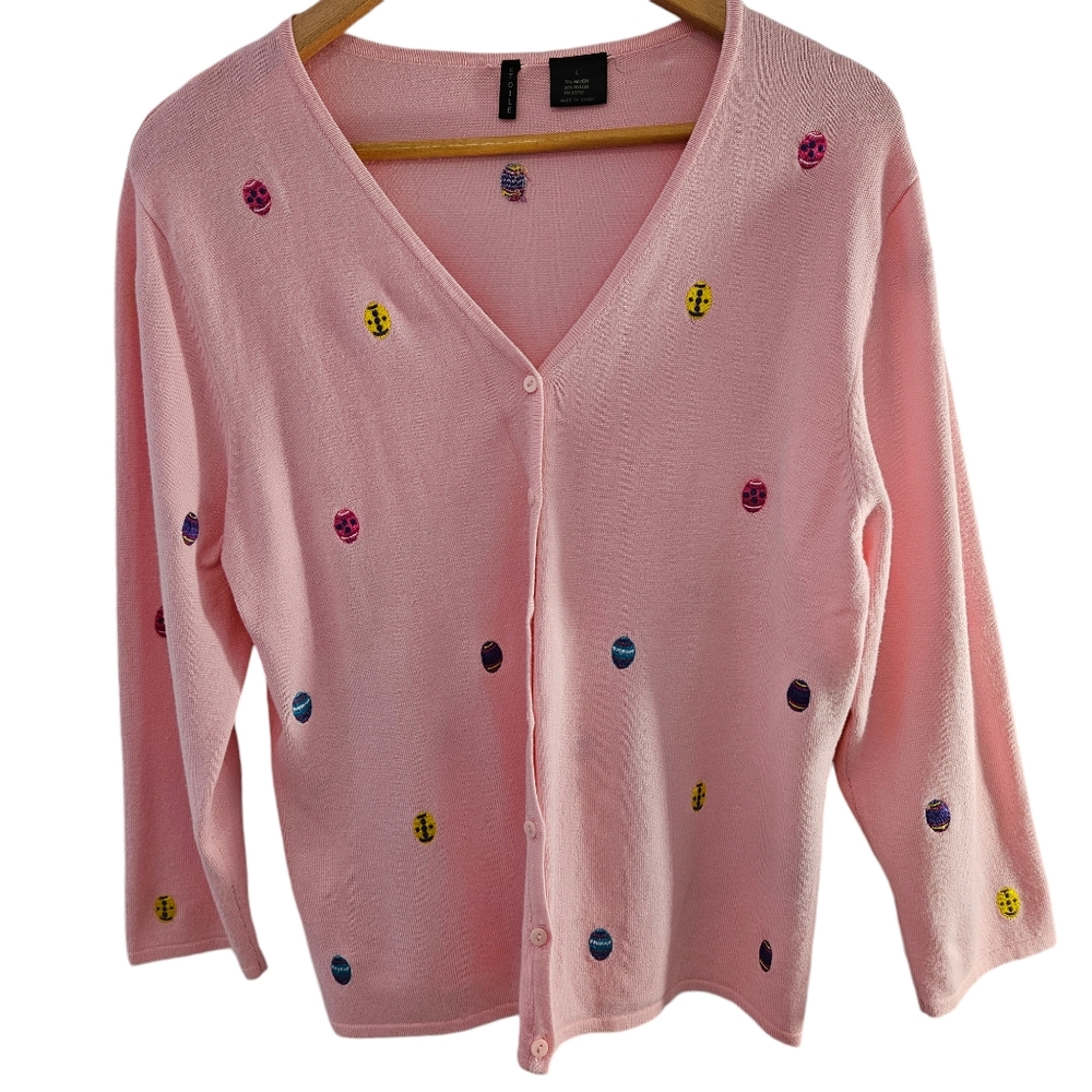 Etoile Women's Pink Egg Cardigan Sweater